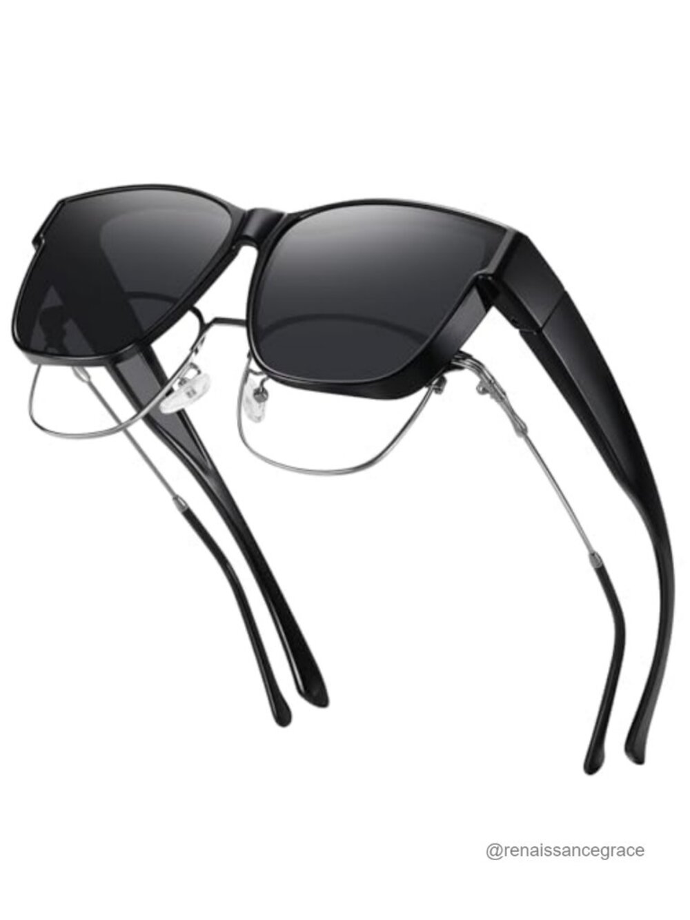 Polarized Fit Over Sunglasses UV400 Oversized Square Shades for Men Women